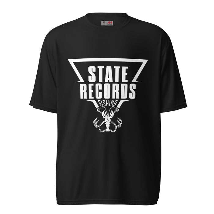 State Records Black Logo Tee