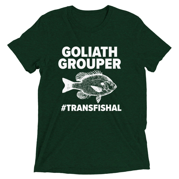 Men's Goliath Grouper Short Sleeve Tee (Black/Purple/Forest Green)