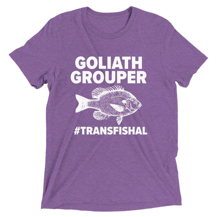 Men's Goliath Grouper Short Sleeve Tee (Black/Purple/Forest Green)